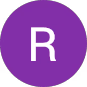 Purple circle with a white letter R centered inside it.